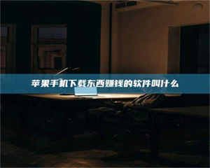 湛江苹果手机下载东西赚钱的软件叫什么 第1张